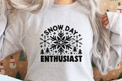 Snow Day Enthusiast| Snow Day Lover SVG Cutting Files. SVG CosmosFineArt 