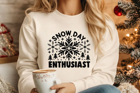 Snow Day Enthusiast| Snow Day Lover SVG Cutting Files. SVG CosmosFineArt 