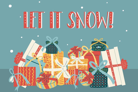 Snow Fall - Cute Winter Display Font Font AnningArts Design 