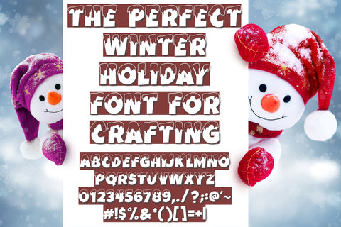 Snow Font – Winter Holiday Font | Christmas Snowy Letters | OTF, SVG, PNG, EPS, PDF, JPG | Perfect for Holiday Crafts, Cards, DIY Projects Font TonisArtStudio 