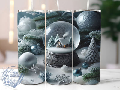 Snow Globe Winter Christmas Tumbler, Winter Wonderland Wrap, Holiday Globe Sublimation Design, 20oz Festive Tumbler, Whimsical Snow Globe Mug, Magical Winter Cup, Cute Christmas Scene Art Sublimation ToriDesigns 