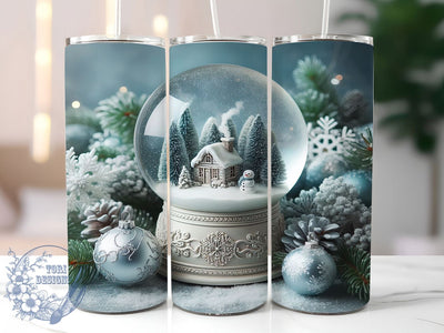 Snow Globe Winter Christmas Tumbler, Winter Wonderland Wrap, Holiday Globe Sublimation Design, 20oz Festive Tumbler, Whimsical Snow Globe Mug, Magical Winter Cup, Cute Christmas Scene Art Sublimation ToriDesigns 
