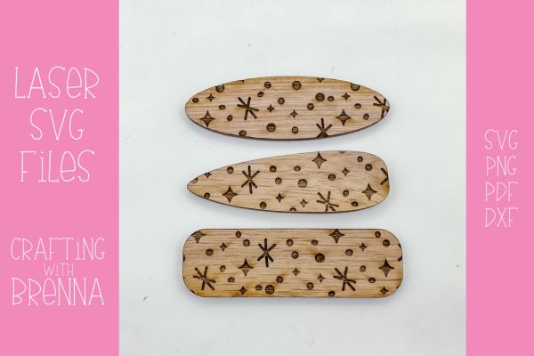 Snow Hair Clip Laser SVG File SVG Crafting With Brenna 