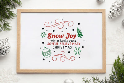 Snow joy winter family peace joyful believe marry christmas 4 SVG Angelina750 