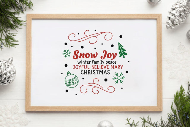 Snow joy winter family peace joyful believe marry christmas 4 SVG Angelina750 