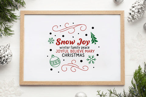 Snow joy winter family peace joyful believe marry christmas 4 SVG Angelina750 