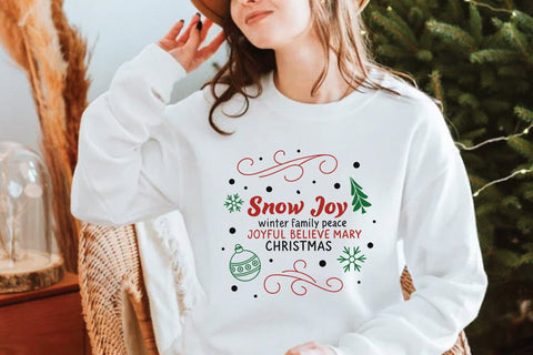 Snow joy winter family peace joyful believe marry christmas 4 SVG Angelina750 