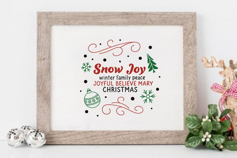 Snow joy winter family peace joyful believe marry christmas 4 SVG Angelina750 