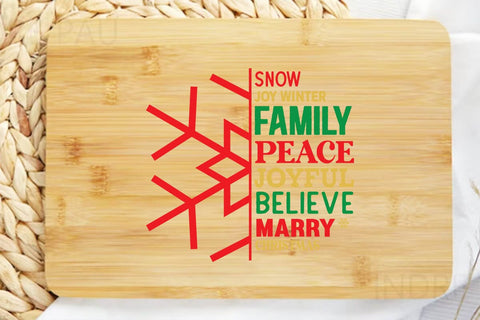 Snow joy winter family peace joyful believe marry christmas SVG Angelina750 