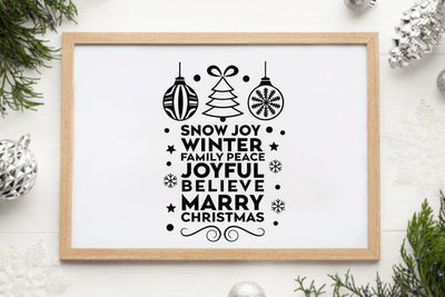Snow joy winter family peace joyful believe marry christmas SVG Angelina750 