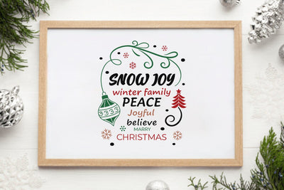 Snow joy winter family peace joyful believe marry christmas SVG Angelina750 