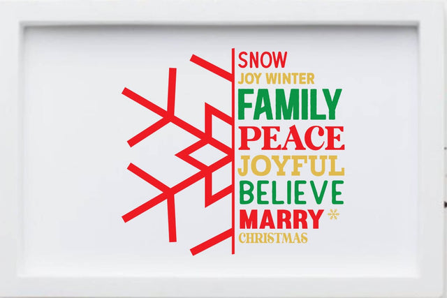 Snow joy winter family peace joyful believe marry christmas SVG Angelina750 