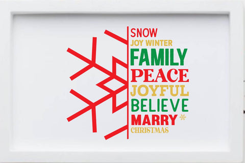 Snow joy winter family peace joyful believe marry christmas SVG Angelina750 