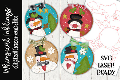 Snow Pals Ornament Set SVG SVG Whimsical Inklings 