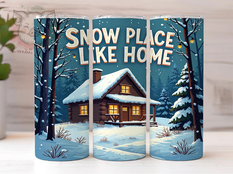 Snow Tumbler, Winter Decor, Holiday Gift, Sublimation Wrap, Cozy Home, Seasonal Drinkware, Christmas Tumbler Sublimation Lara' s Designs 