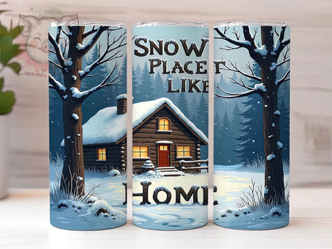 Snow Tumbler, Winter Decor, Holiday Gift, Sublimation Wrap, Cozy Home, Seasonal Drinkware, Christmas Tumbler Sublimation Lara' s Designs 