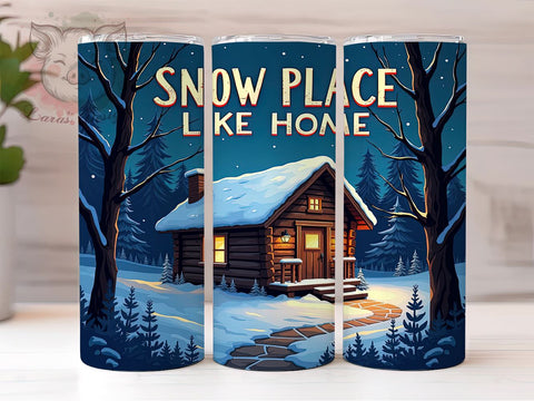 Snow Tumbler, Winter Decor, Holiday Gift, Sublimation Wrap, Cozy Home, Seasonal Drinkware, Christmas Tumbler Sublimation Lara' s Designs 
