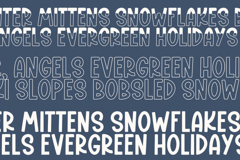 Snow Wonder Font Trio, Cute Handwritten Font for Cricut, Christmas Handwriting Font Designing Digitals 