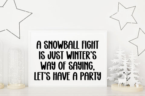 Snowball Fight Font Masyafi Studio 