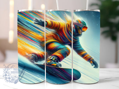 Snowboarding 20oz Skinny Tumbler, Snowboarder Tumbler Png, Straight & Tapered Tumbler Wrap, Instant Digital Download Sublimation ToriDesigns 