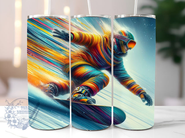 Snowboarding 20oz Skinny Tumbler, Snowboarder Tumbler Png, Straight & Tapered Tumbler Wrap, Instant Digital Download Sublimation ToriDesigns 