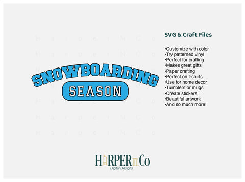Snowboarding Season SVG PNG Cut EPS File SVG HarperNCo 
