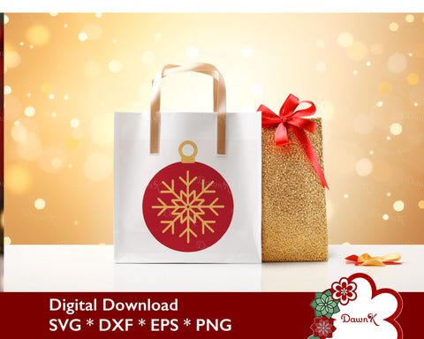 Snowflake 3D Christmas Ornament SVG - Christmas Cut File SVG DawnKDesigns 