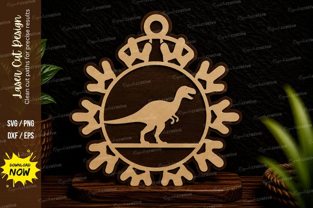 Snowflake Bird Ornament Laser Cut SVG Design SVG Regulrcrative 