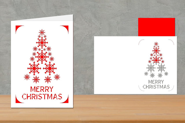 Snowflake card, Christmas Greeting Card SVG zafrans studio 