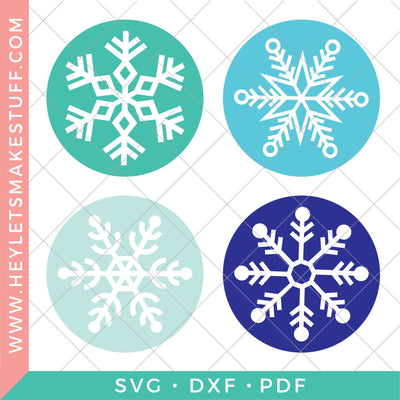 Snowflake Coasters for Cricut Infusible Ink SVG Hey Let's Make Stuff 
