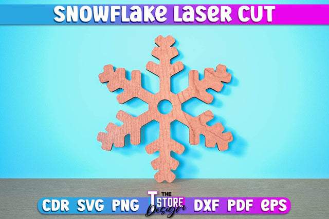 Snowflake Laser Cut | Christmas Ornament | Christmas Tree Décor | CNC Files SVG The T Store Design 