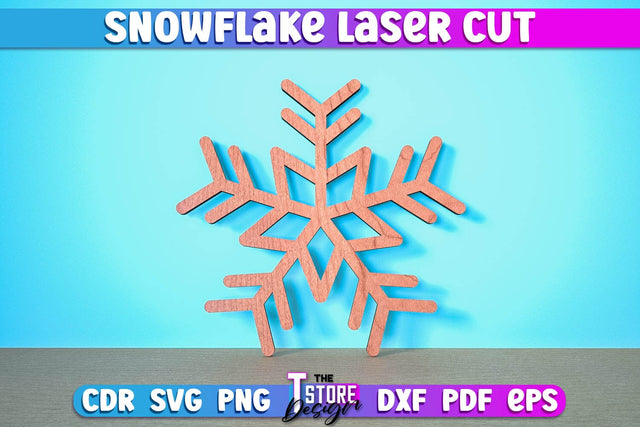 Snowflake Laser Cut | Christmas Ornament | Christmas Tree Décor | CNC Files SVG The T Store Design 