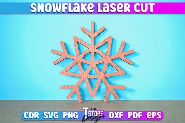 Snowflake Laser Cut | Christmas Ornament | Christmas Tree Décor | CNC Files SVG The T Store Design 