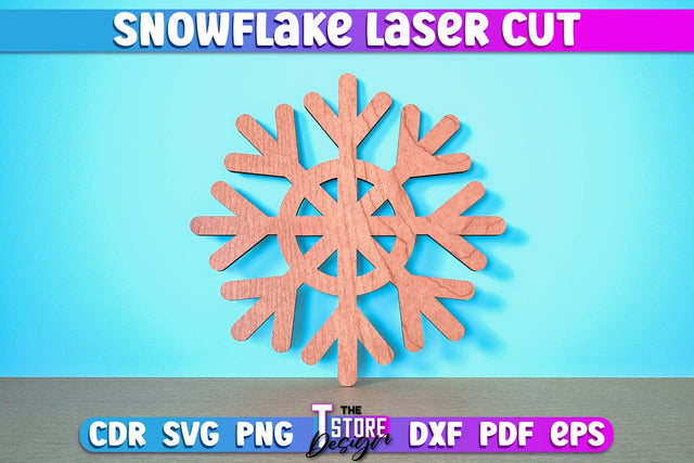 Snowflake Laser Cut | Christmas Ornament | Christmas Tree Décor | CNC Files SVG The T Store Design 