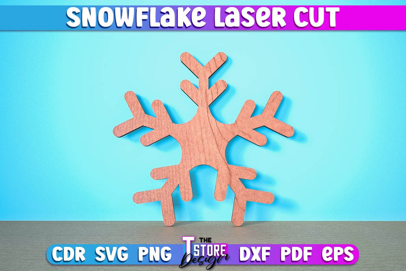 Snowflake Laser Cut | Christmas Ornament | Christmas Tree Décor | CNC Files SVG The T Store Design 