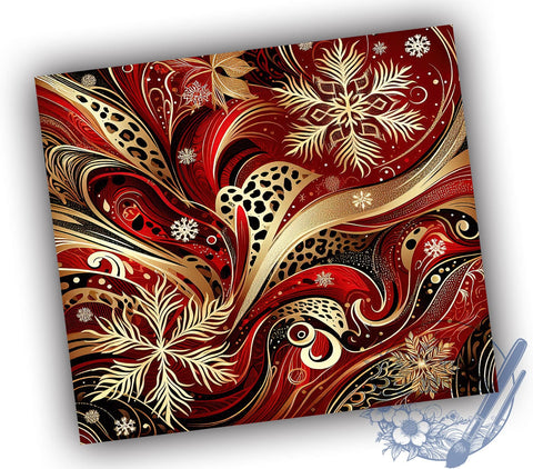 Snowflake Leopard, Christmas Tumbler, 20oz Wrap, Sublimation Design, Digital Download, Holiday Decor, Leopard Print Sublimation ToriDesigns 