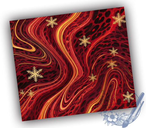 Snowflake Leopard, Christmas Tumbler, 20oz Wrap, Sublimation Design, Digital Download, Holiday Decor, Leopard Print Sublimation ToriDesigns 