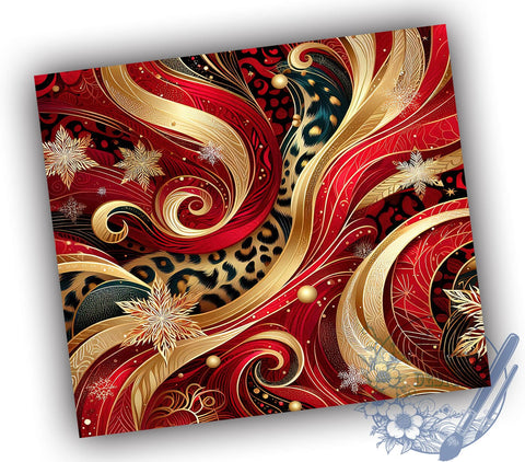 Snowflake Leopard, Christmas Tumbler, 20oz Wrap, Sublimation Design, Digital Download, Holiday Decor, Leopard Print Sublimation ToriDesigns 