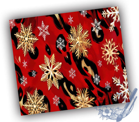 Snowflake Leopard, Christmas Tumbler, 20oz Wrap, Sublimation Design, Digital Download, Holiday Decor, Leopard Print Sublimation ToriDesigns 