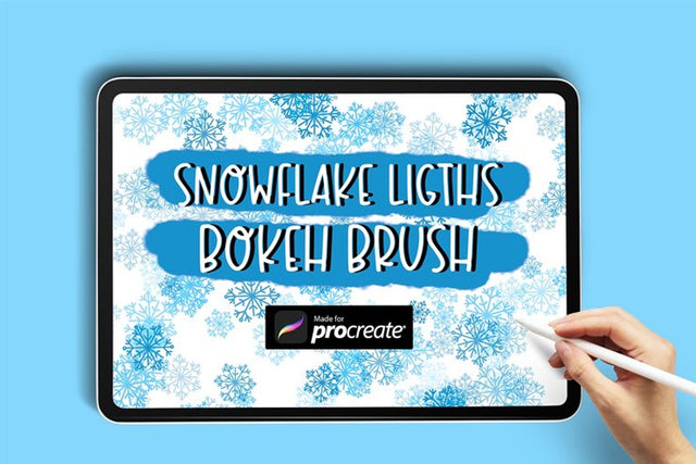 Snowflake Ligths Boken | Christmas Procreate Brushes Sublimation Cute files 