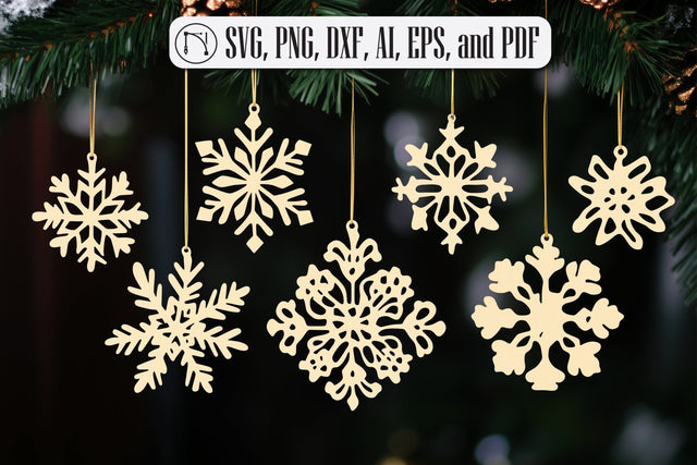 Snowflake Ornaments Set SVG Cut File SVG MD JOYNAL ABDIN 