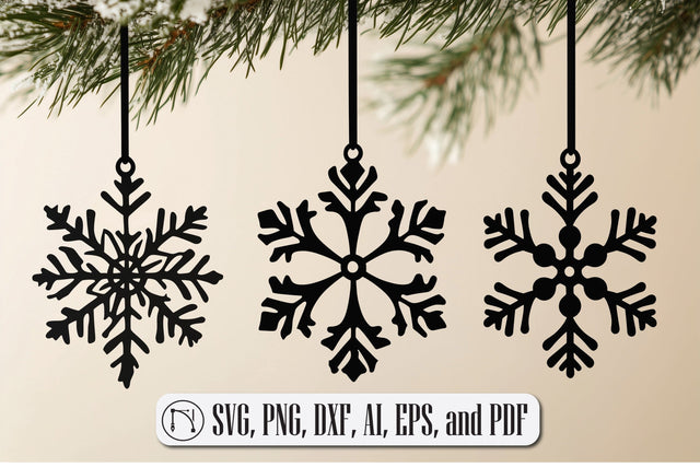 Snowflake Ornaments Set SVG Cut File SVG MD JOYNAL ABDIN 