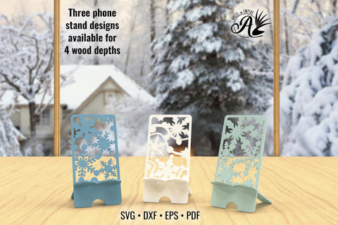Snowflake phone stands SVG files for laser cutters SVG Angel on Empire 