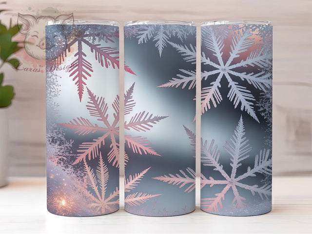 Snowflake Seamless Christmas Tumbler, Winter Snow Wrap, Christmas Snowflake Sublimation, 20oz Winter Tumbler, Festive Snowflake Art, Seasonal Snow Mug, Whimsical Holiday Cup Sublimation Lara' s Designs 