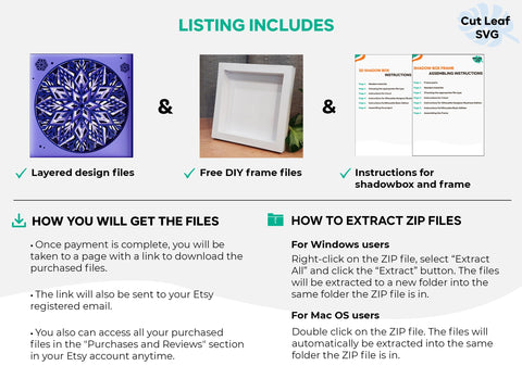 Snowflake SVG 3d Shadow Box - Christmas svg, Shadow box svg Christmas, Cricut projects, Cardstock svg, Layered svg SVG CutLeafSvg 