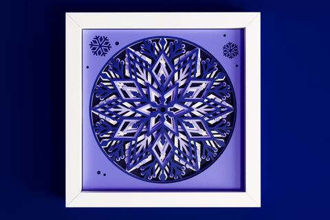 Snowflake SVG 3d Shadow Box - Christmas svg, Shadow box svg Christmas, Cricut projects, Cardstock svg, Layered svg SVG CutLeafSvg 