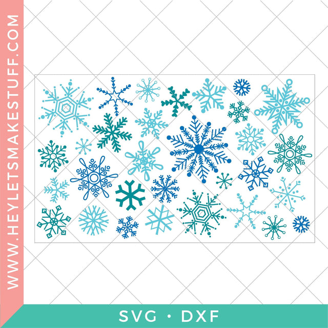 Snowflake Tumbler Wrap - Sublimation Sublimation Hey Let's Make Stuff 