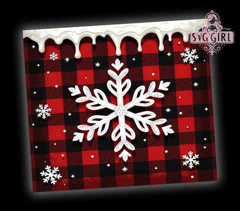 Snowflake Tumbler Wrap, Winter Christmas Design, 20oz Sublimation PNG, Digital Download, Glitter Snowflake Tumbler, Holiday Decor, Skinny Tumbler Wrap Sublimation SvggirlplusArt 