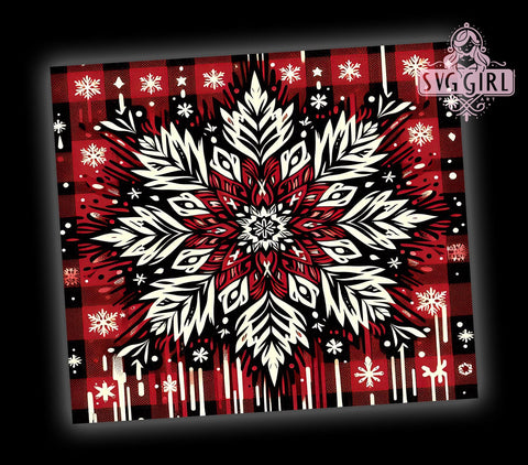 Snowflake Tumbler Wrap, Winter Christmas Design, 20oz Sublimation PNG, Digital Download, Glitter Snowflake Tumbler, Holiday Decor, Skinny Tumbler Wrap Sublimation SvggirlplusArt 