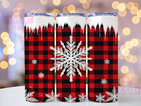 Snowflake Tumbler Wrap, Winter Christmas Design, 20oz Sublimation PNG, Digital Download, Glitter Snowflake Tumbler, Holiday Decor, Skinny Tumbler Wrap Sublimation SvggirlplusArt 